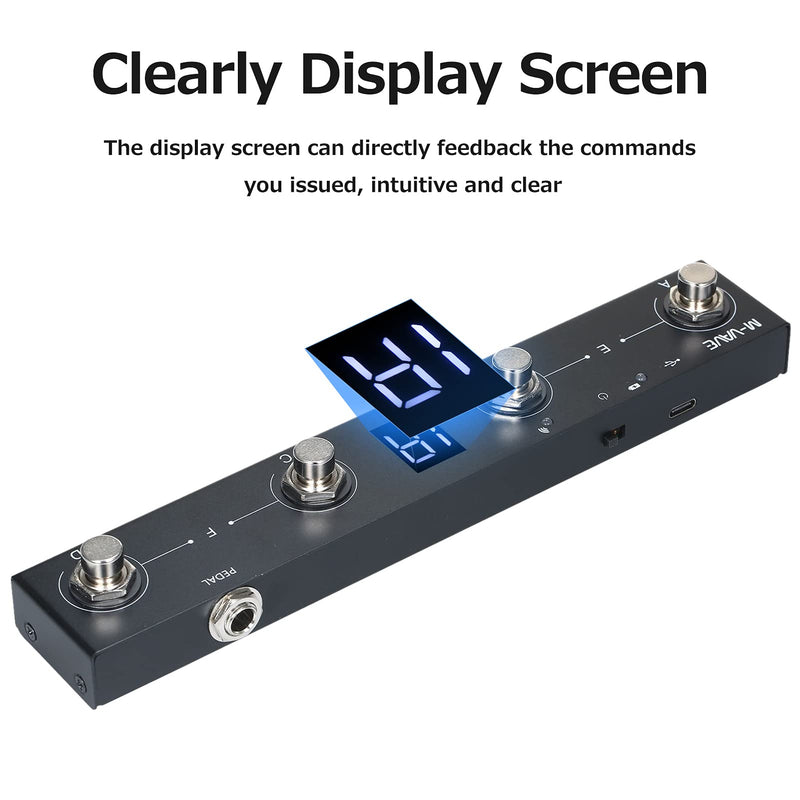 BT MIDI Foot Controller Wireless MIDI Controller Rechargeable 4 Buttons Pedal APP Control Chocolate Rechargeable Midi Controller