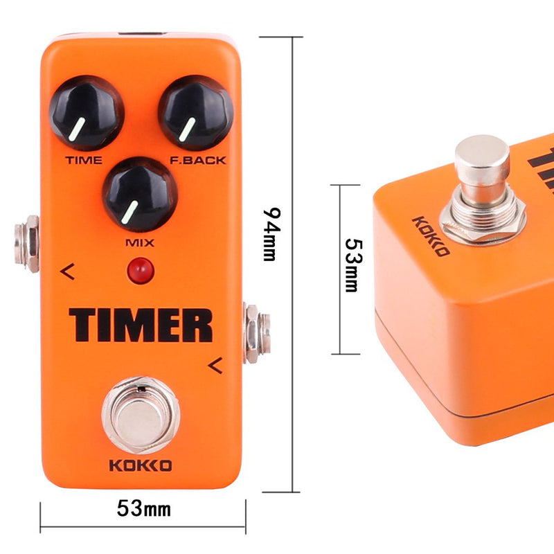 Guitar Mini Effects Pedal Timer - Digital Delay Effect Sound Processor Portable Accessory for Guitar and Bass, Exclude Power Adapter - FDD2