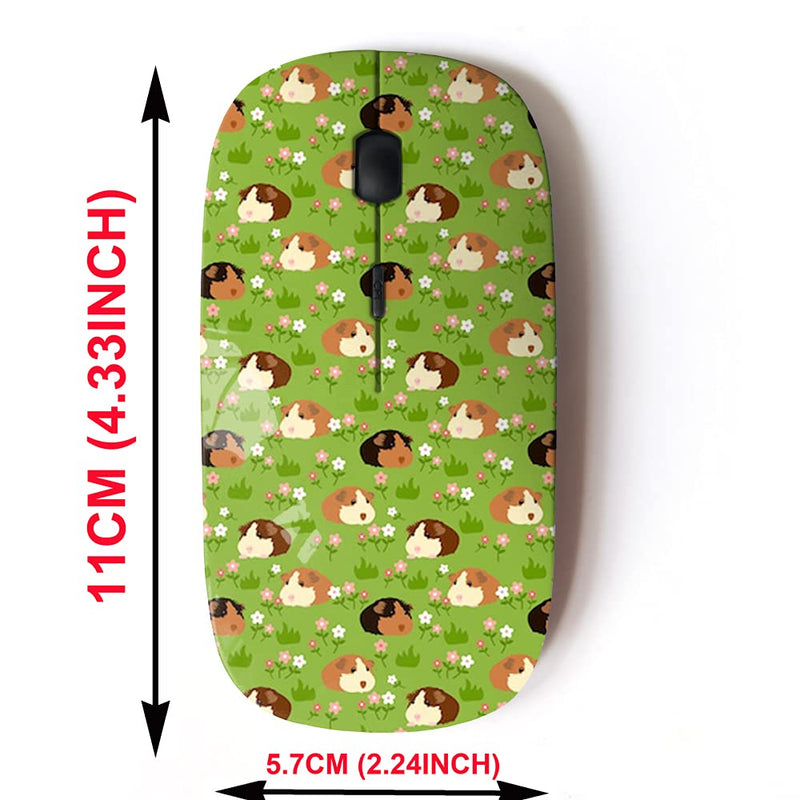 2.4G Wireless Mouse with Cute Pattern Design for All Laptops and Desktops with Nano Receiver - Adorable pet Guinea Pig Cavy