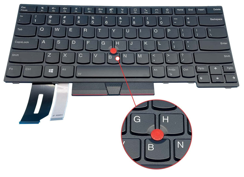 Replacement Keyboard for Lenovo ThinkPad - T14 Gen1 T14 Gen2 P14S Gen1 P14s Gen2 Not Fit for E480 Laptop Keyboard with Backlit & Trackpoint for SN20V43688 5N20V43760 US Layout (Backlit)