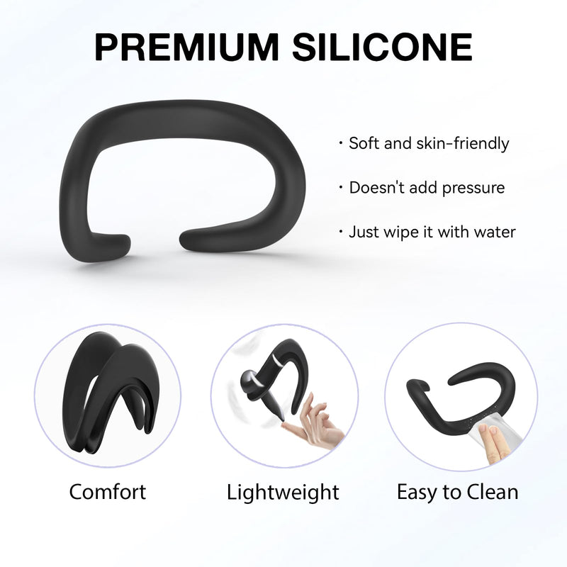 APEXINNO Silicone Face Pad, Compatible with Meta/Oculus Quest 3 Accessories, Hard Shell Protective Storage case, Compatible with Meta Oculus Quest 2/3 Devices