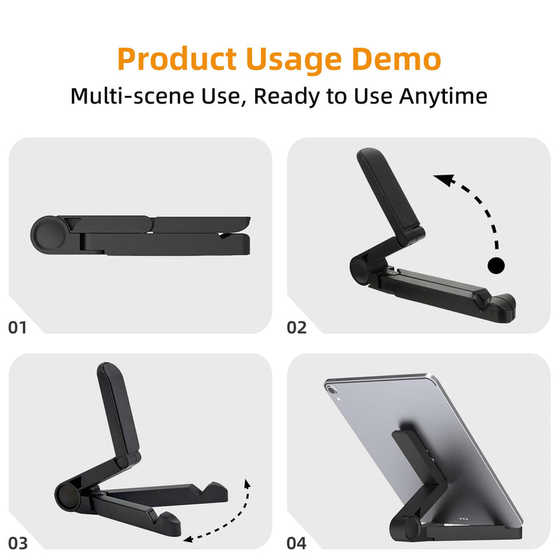 Portable Tablet Stand, iPad Office Accessory, Compatible with Switch, Surface Pro, iPad, Phones, and Computer Monitors.