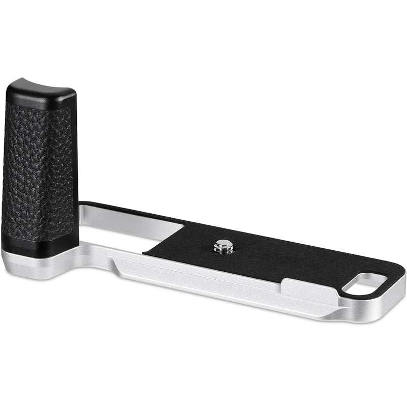 [AUSTRALIA] - Haoge Handle HandGrip for Fujifilm X-E5 Camera Body L-Shape Grip Bracket HG-FUXE5N-S Silver with Arca-Swiss Standard Plate Silver-Plate 