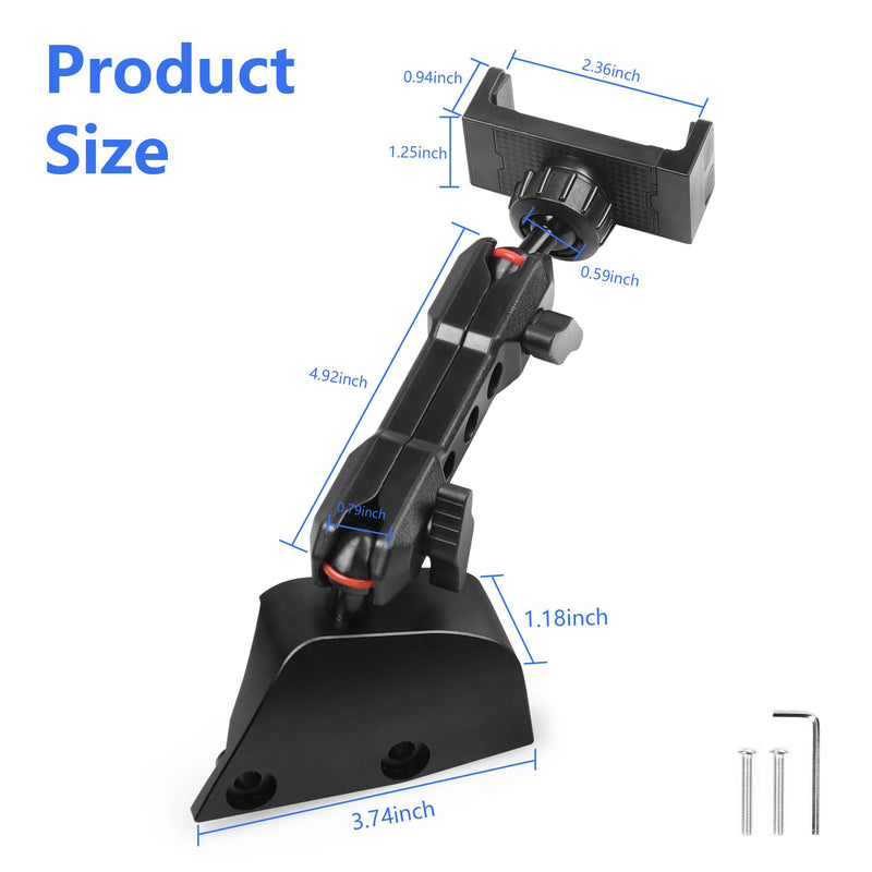 Car Phone Mount for 2021-2026 Ford Bronco Accessories 2/4 Door | Driver Side, 360° Adjustable, Aluminum Bronco Phone Mount, Sturdy and Durable, Steady Support, Fit 4-7 inch Phones