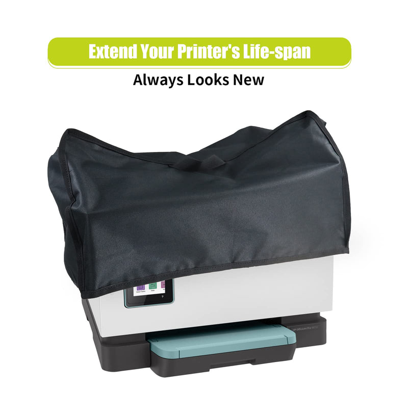 TwoPone Printer Dust Cover for HP/Epson/Canon/Brother Wireless Printers, 20x16x12 Inch Universal Case Protector for Printers, 600D Waterproof Black Printer Covers 20"L x 16"W x 12"H