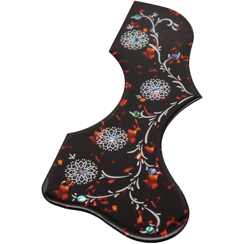 Acoustic Guitar Pickguard 2.4mm Super Scratch-Resistant Tortoise Red No Drill Required (Dark Tortoise) Dark Tortoise