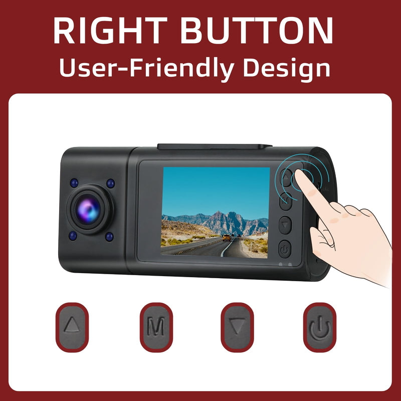 [AUSTRALIA] - 2025 Dash Cam, 3 Channel Dash Cam Front and Rear Inside, Interior Car Camera, 2.5K/1440P Single Fr,Fr+Interior, Front+Rear Dash Camera for Cars Taxi with Night Vision, Parking Monitor 1S Recording 