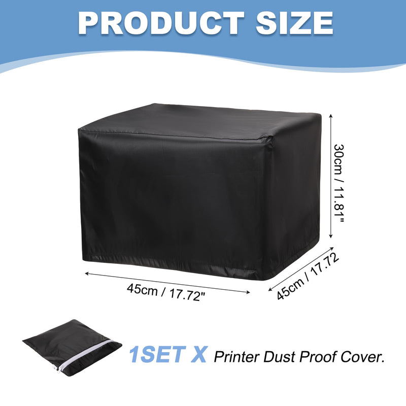 Generic 17.72 Inch Printer Dust Cover Case, 1Pcs Water Proof Static Free Polyester Protective Covers Jacket for Various Printers or Copiers, Black