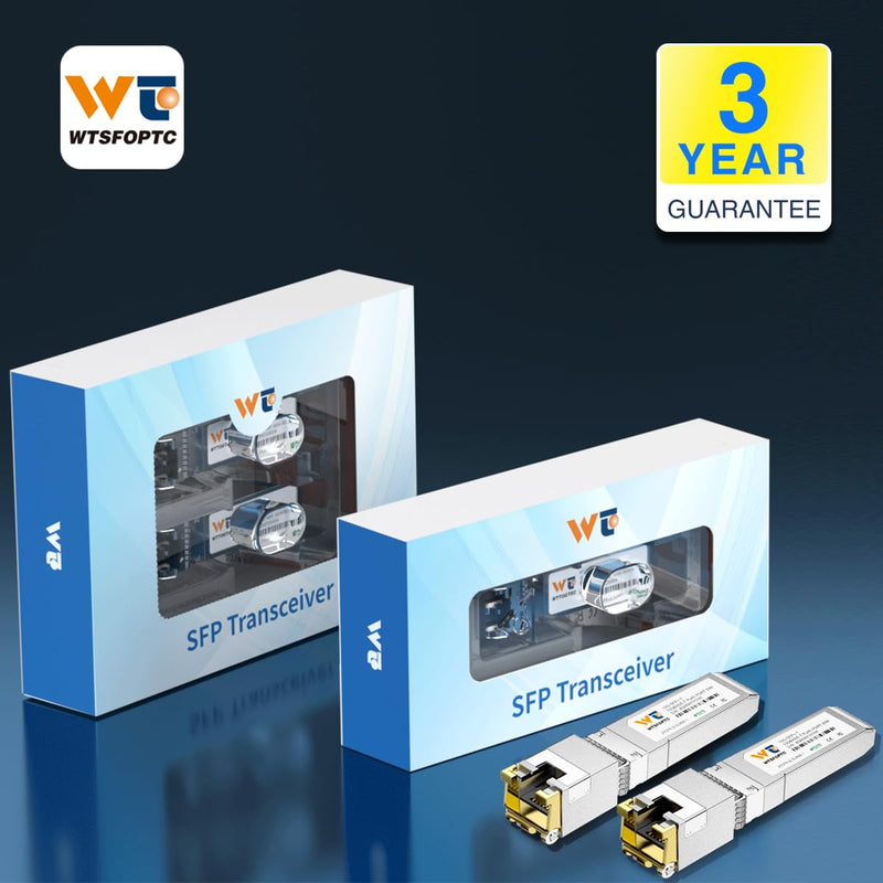10Gb SFP+ to RJ45 Transceiver, Copper 10G SFP Ethernet Module 10Gbase-T | Auto-Negotiation 2.5G/5G/10G for RJ45 Port, Up to 30m, Compatible with Cisco SFP-10G-T-S, Meraki, TP-Link, Mikrotik, Netgear 1 Pack)10G-T: 30m
