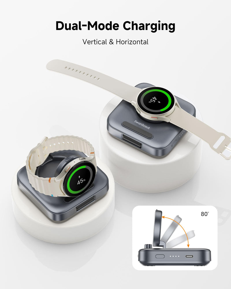 Portable Charger for Charging Samsung Watch, 6000 mAh Portable Charger for Samsung Watch and Phone