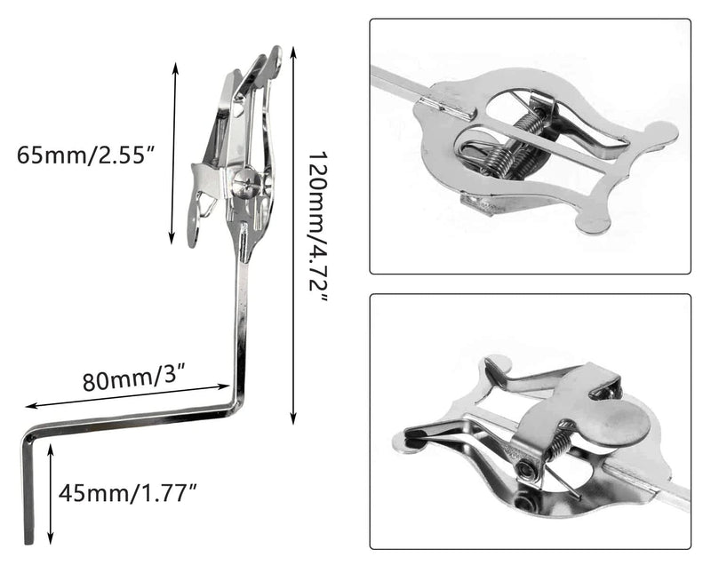 Nickel-Plated Saxophone Marching Lyre Music Sheet Clip for Alto Tenor Saxophone Silver