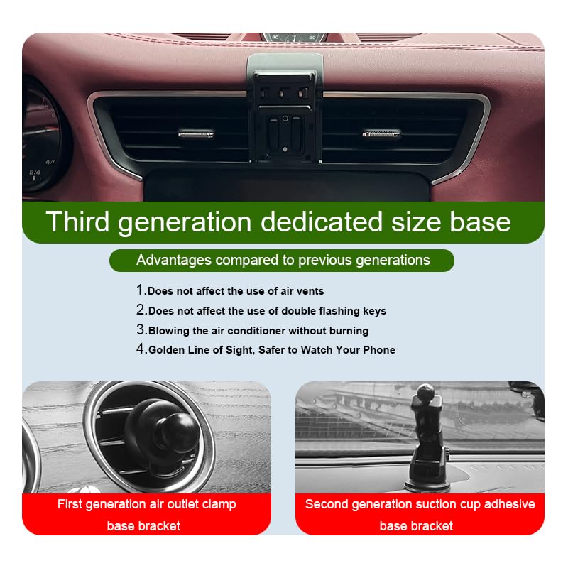 Car Phone Holder for Porsche 911 Auto Accessories [Only for 2013-2019 Porsche 911] [Auto Lock Hands Free Cell Phone Mount Car fits for iPhone & All Smartphones] for Porsche 911 2013-2019