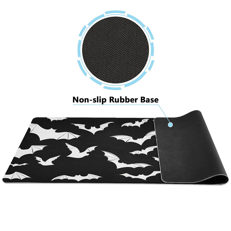 Glaphy Halloween Bats Mouse Pad Large Gaming Mouse Pad Non-Slip Desk Mat for Computers Laptop, 35.4x15.7 in XXL-35.4x15.7in