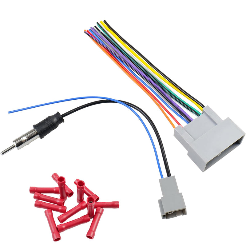 Jayubein 24Pin Radio Wiring Harness Kit Compatible with 12-15 Honda Accord CRV Civic Pilot Fit Odyssey CRZ Ridgeline Insight Car Stereo Connector Antenna Adapter 24P Harness+Antenna for Honda/Acura 12-15