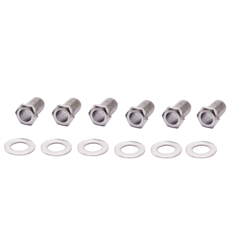 Musiclily Pro 10mm Guitar Tuner Bushings and 14mm Washers for Modern Electric Guitar Sealed Tuning Pegs Machine Heads, Chrome (Set of 6)