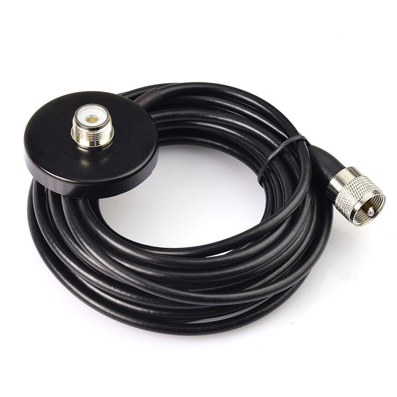 [AUSTRALIA] - Eightwood Dual Band VHF UHF Ham Mobile Radio Antenna PL259 Connector with Magnetic Base Extension Cable 16 feet for Vehicle Marine Ham Radio Amateur Radio Mobile Transceiver 144/430mhz 