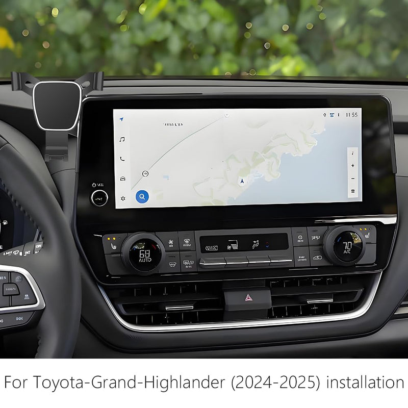 Car Phone Holder for Toyota Grand Highlander 2024 2025 2026 Auto Accessories Navigation Bracket Interior Screen Decoration Dash Board Mobile Cell Phone Mount case for Grand Highlander 2024-2026