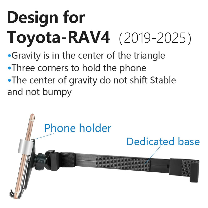 Car Phone Holder for Toyota RAV4 2019 2020 2021 2022 2023 2024 2025 [ 7/8/9 inch Touch Screen ]Auto Interior Accessories Best Cell Phones Mount Cellphone Mobile Cradle Charging Navigation Stand for 2019-2025 Toyota RAV4 7/8/9-inch Screen