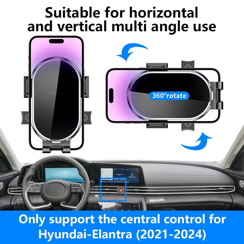 Car Phone Holder for Hyundai Elantra 2021 2022 2023 2024 2025 2026 Auto Accessories Navigation Bracket Interior Decoration Dashboard Cell Mobile Phone Mount Holders case Accessory