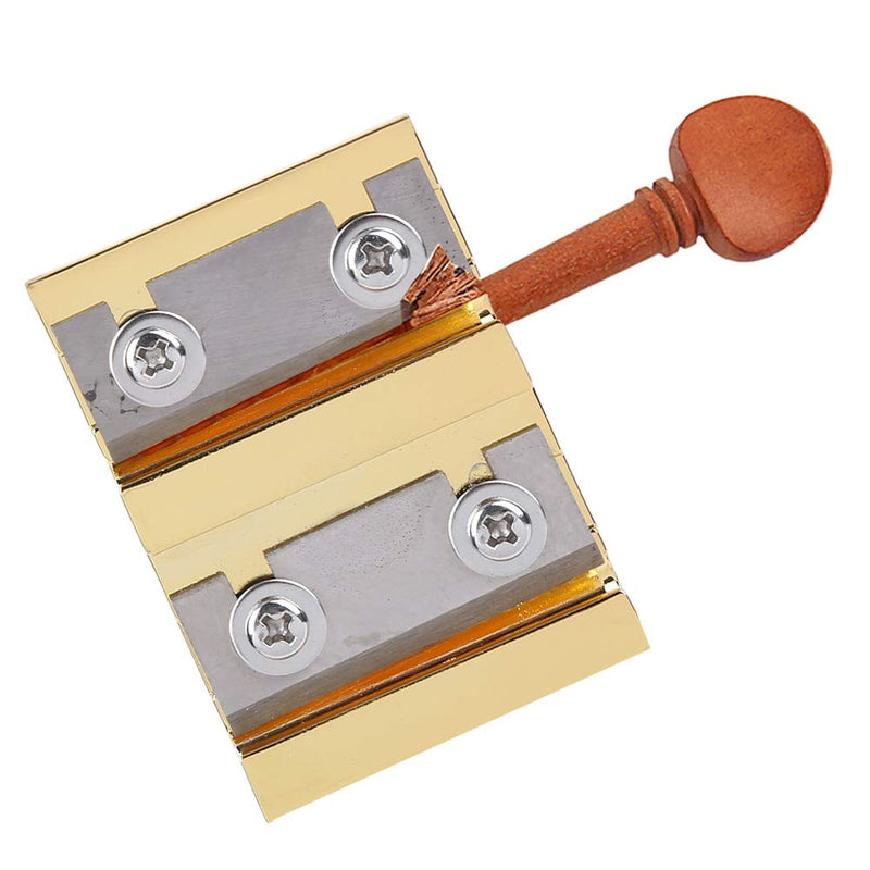 Violin Peg Shaver, Brass and Steel Violinist Musical Instrument Accessories B120 Golden Reamer Cutter for Violin Lovers