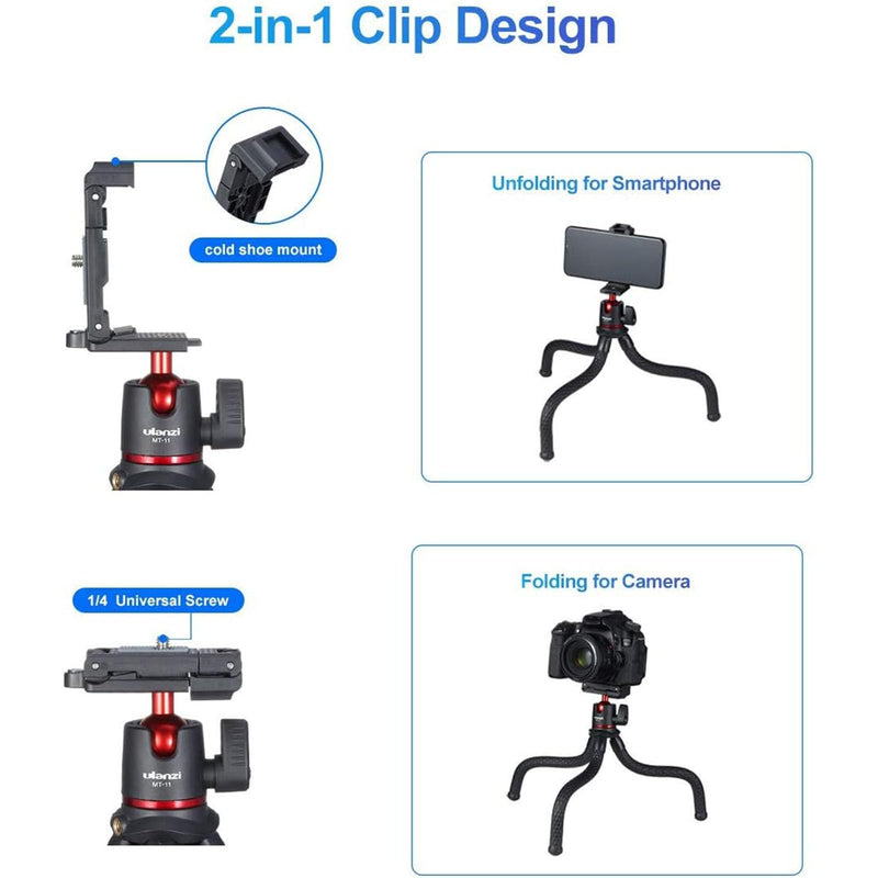 ULANZI Camera Tripod W MT-91 Flexible Octopus Tripod for Phone