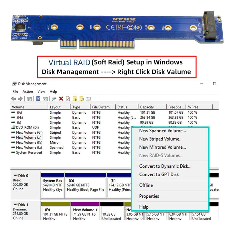 Low Profile Dual 2X NVME M.2 SSD to PCIE Express Gen4 X8 X16 Raid Card VROC Raid0 Hyper Adapter Black 2 NVME to PCI-E Low Profile