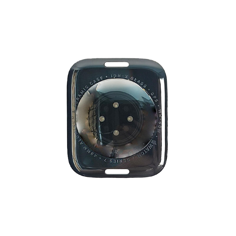 New Back Cover Glass Heart Rate Part Connector Con NFC Compatible with Apple Watch Series 7 45mm(Only for GPS) with Upgraded Repair Tools Kit
