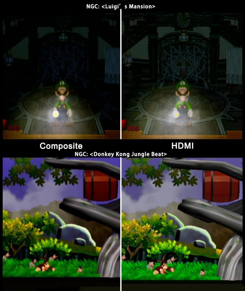 [AUSTRALIA] - HD Link Cable for Gamecube, N64, SNES (3-in-1), HDMI Adapter with S-Video Signal Output (Better Video Quality), HD Converter with 4:3/16:9 Switch, 3IN1SNESNGCN64-02 Portable 