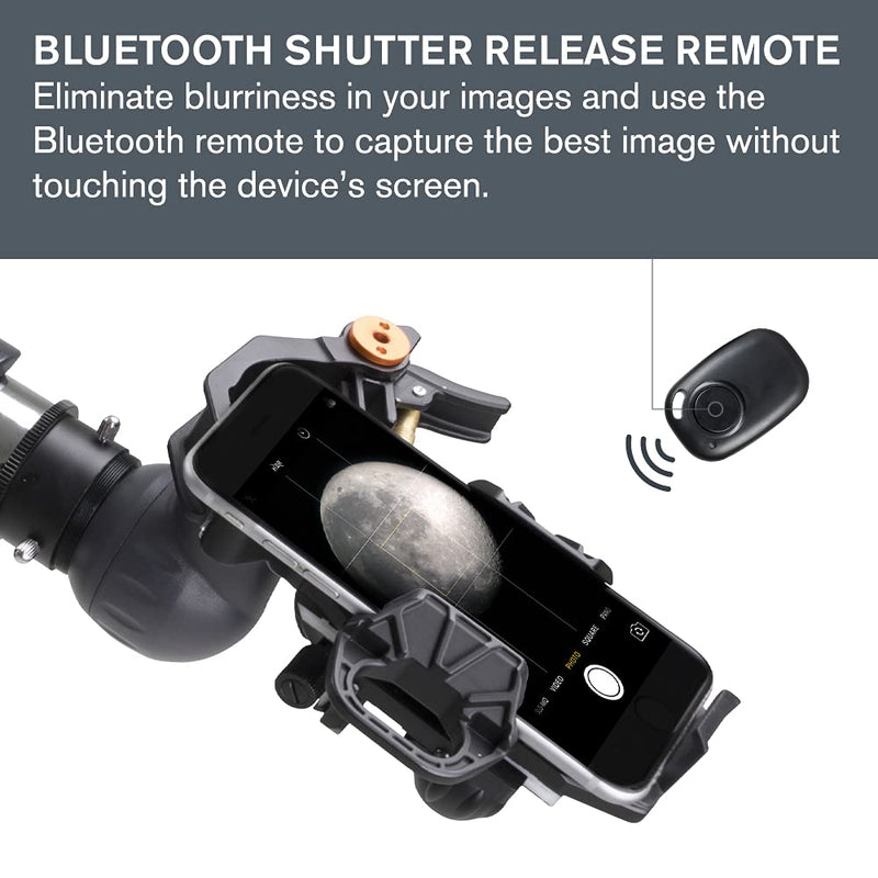 Celestron - NexYZ DX Kit - 3-Axis Universal Smartphone Adapter - Digiscoping Smartphone Adapter - Bluetooth Shutter Release Remote – Capture Images and Video Through Your Telescope or Spotting Scope NeXYZ DX 3 Axis Phone Adapter w/ Bluetooth
