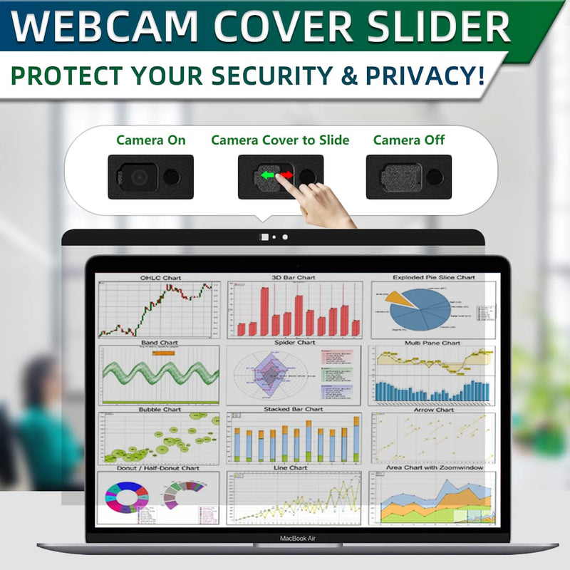 Privacy Screen MacBook Air 13 Inch(2018-2021,M1) |Mac Pro 13 In(2016-2022,M1,M2), Magnetic Removable Anti Glare Anti Blue Light Filter Macbook Air/Pro Privacy Screen for 13.3In with Camera Cover MacBook Pro 13 In(2016-2022,M1,M2)