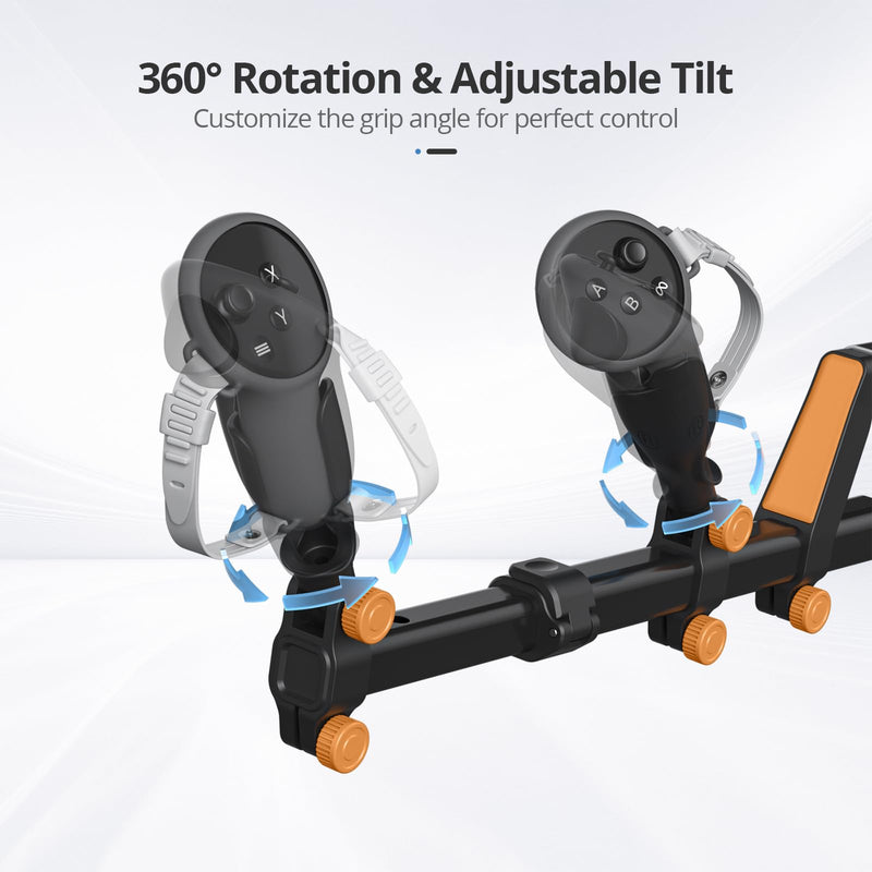 VR Gun Stock for Meta Quest 3 & Quest 2 | Quick-Swap Mounts for Left & Right Handed Players | Fully Adjustable FPS Gaming Rifle Accessory with Sling for Ultimate Stability