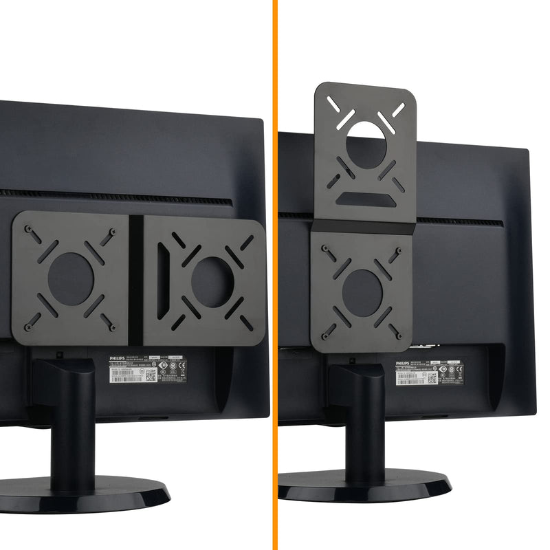 Metal VESA Mount Bracket, 35/75/100mm for Intel NUC Mini PC | VESA Monitor Arm Extension Plate, 35x75mm 75x75mm 100x100mm Patterns, Holder Only