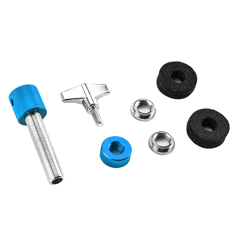 LiebeWH Hi‑Hat Clutch, Aluminum Alloy Jazz Drum Cymbal Rack Holder Instrument Playing Accessories with Self Locking Knob(blue) blue