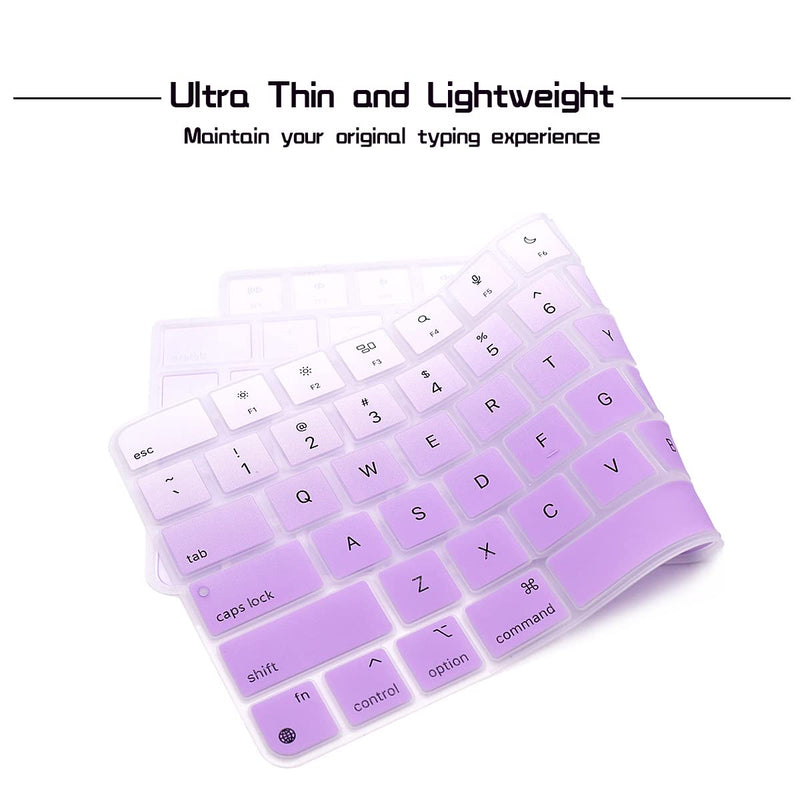 HRH Silicone Keyboard Cover for Apple iMac 24 Inch 2021 Newest Magic Keyboard with Touch ID A2449 Keyboard Cover Protector Skin,for Apple iMac 24 Inch M1 Chip 2021 Magic Keyobard A2450-Mint Purple Mint purple