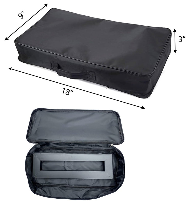 Portable Gig Bag Effect Pedalboard Carry Bag 18 x 9 x 3 Inch for Small Guitar Effects Pedal Board Black