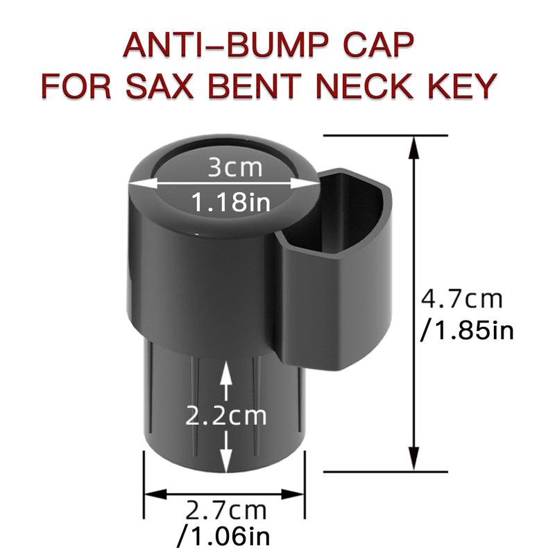 2 Pack Tenor Saxophone End Cap Plug, Anti-Bump Cap for Sax Bent Neck Key, Saxophone Accessory for Protection and Stability