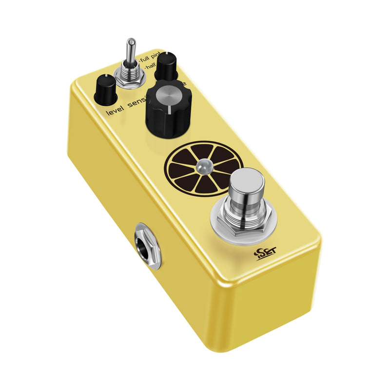 ISET Guitar Compress Pedal Mini Single Guitar Effect Pedal for Electric Guitar Bass True Bypass Lemon Compressor
