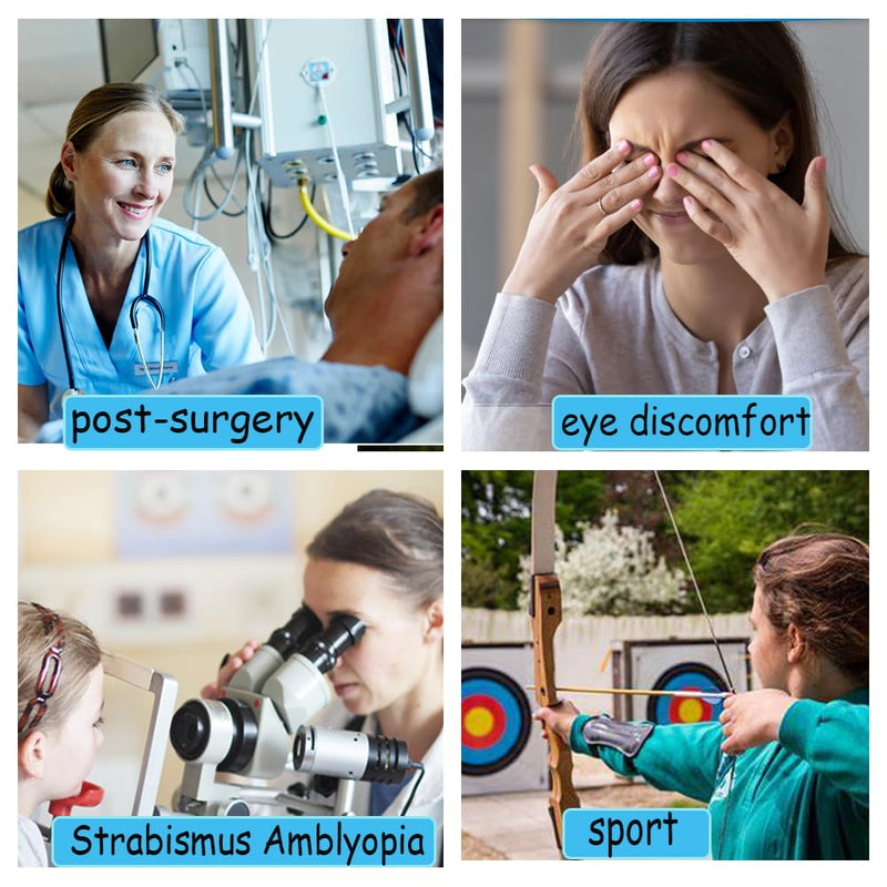 6PCS Eye Patch, Adjustable Soft Eye Patches for Adults and Kids,Medical Eyepatch,Amblyopia Lazy Eye Patches for Left or Right Eyes, 6 Colors