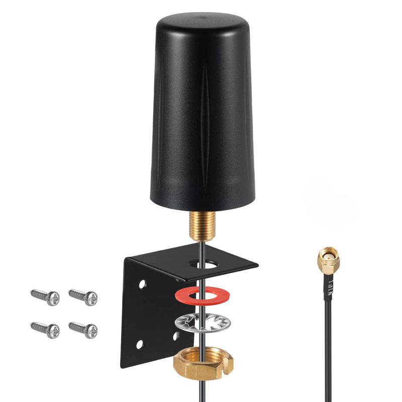 Outdoor 7dBi Dual Band 2.4GHz 5GHz 5.8GHz Long Range WiFi Booster Antenna for WiFi Router Hotspot Network Devices PC Security IP Camera Internet WiFi6 Desktop PC USB Adapter Card, Eifagur Wall Mount Antenna