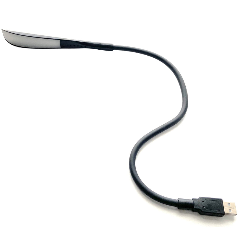USB Reading Lamp with 14 LEDs Dimmable Touch Switch and Flexible Gooseneck for Laptops and Desktops (20 inches, Black) 20 inches