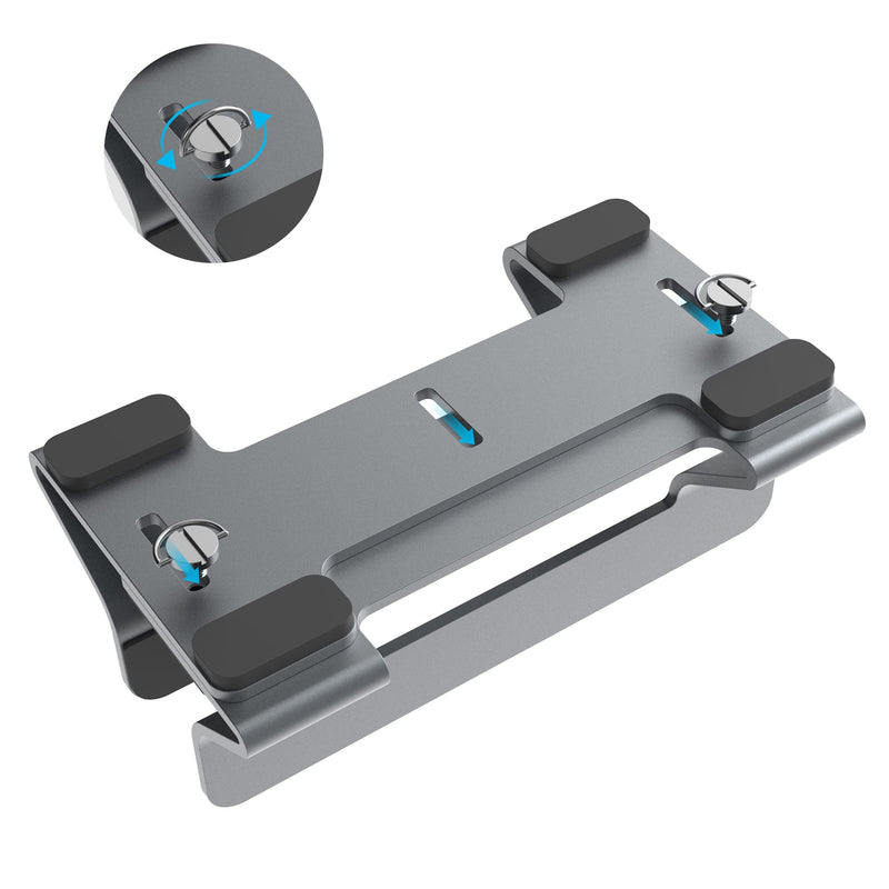 Aluminum Vertical Laptop Stand Dock Holder, Adjustable Slot Width (12-42mm/0.5-1.65 inch), Space-Saving Upright Storage for MacBook and Laptops, Version 2024 Space Gray