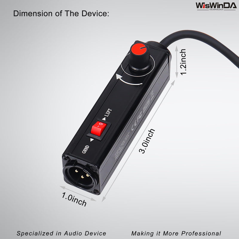 [AUSTRALIA] - Pro101A AUX to XLR Isolation Box with Volume Controller and Ground Lift Switch Build-in Cord Length 3.3ft with Detachable 3.5mm Aux Gold Coating Plug (Pro 101A Aux-XLR) Pro 101A Aux-XLR 