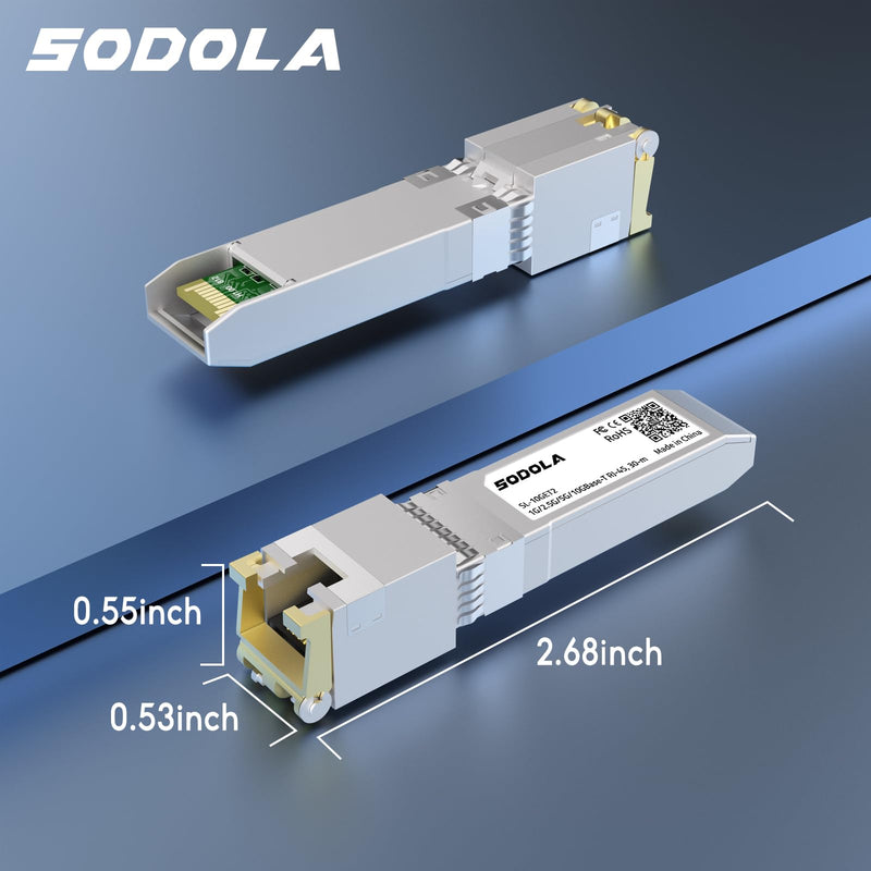 SODOLA SFP Module | 10G SFP+ RJ-45 Copper Transceiver for SODOLA,SFP to Ethernet,Plug and Play,Hot Pluggable,Up to 30m Distance Copper SFP Module