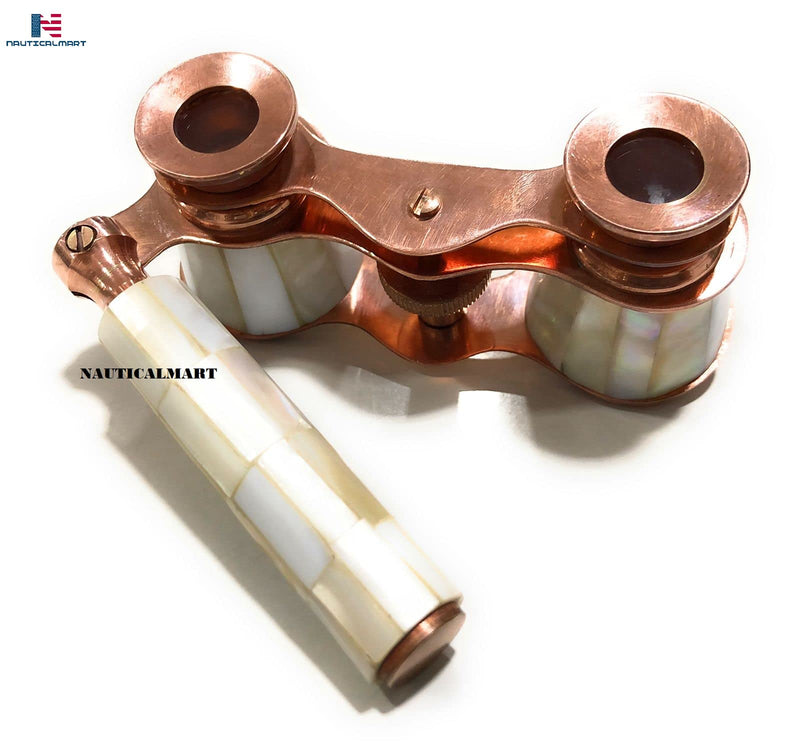 Brass Binocular Mother of Pearl - Antique Opera Binocular by NauticalMart Vintage Marine Spyglass Collectible Binocular Sailor Instrument for Bird Watching Camping