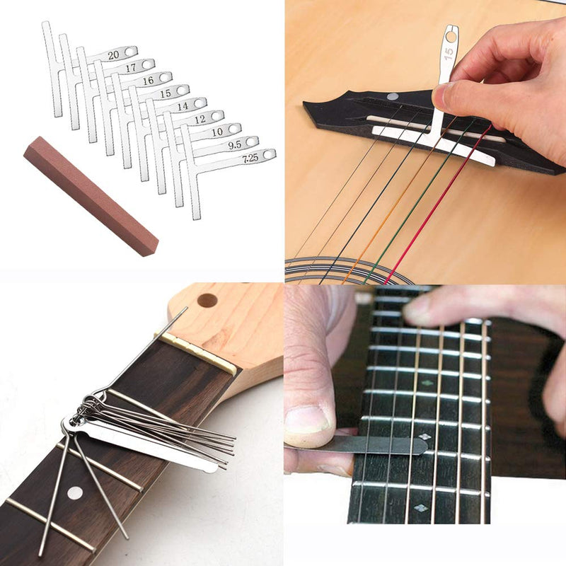 [AUSTRALIA] - 99PCS Professional Guitar Repairing & Maintenance Tool Kit with Capo, Strings, Picks, Bridge Pins, Gauge, Accessories - Gift for Acoustic, Electric Guitar, Ukulele, Bass, Banjo Orange 