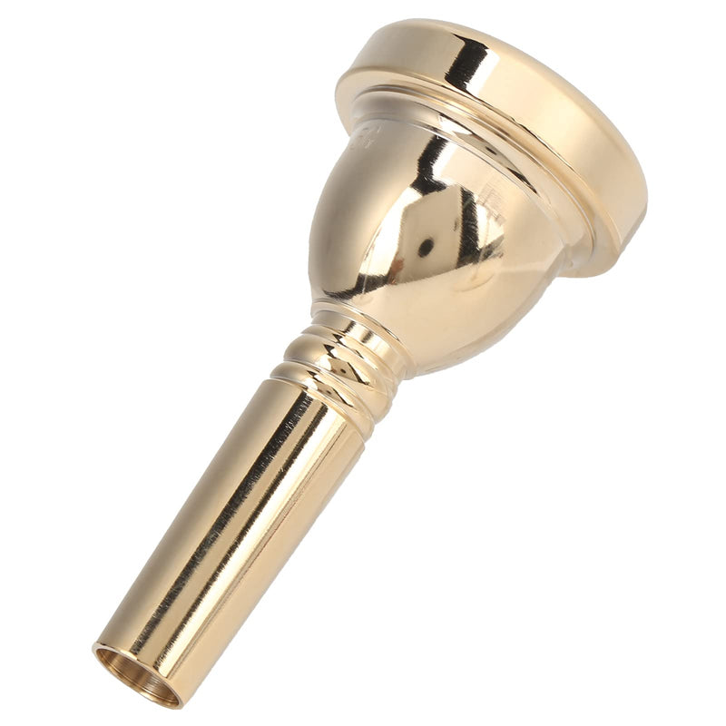 Trombone Mouthpiece Silver Plated Mouthpiece Tenor Large Shank Mouth Piece 12.7mm Trombone Accessory Replacement(Gold) Gold