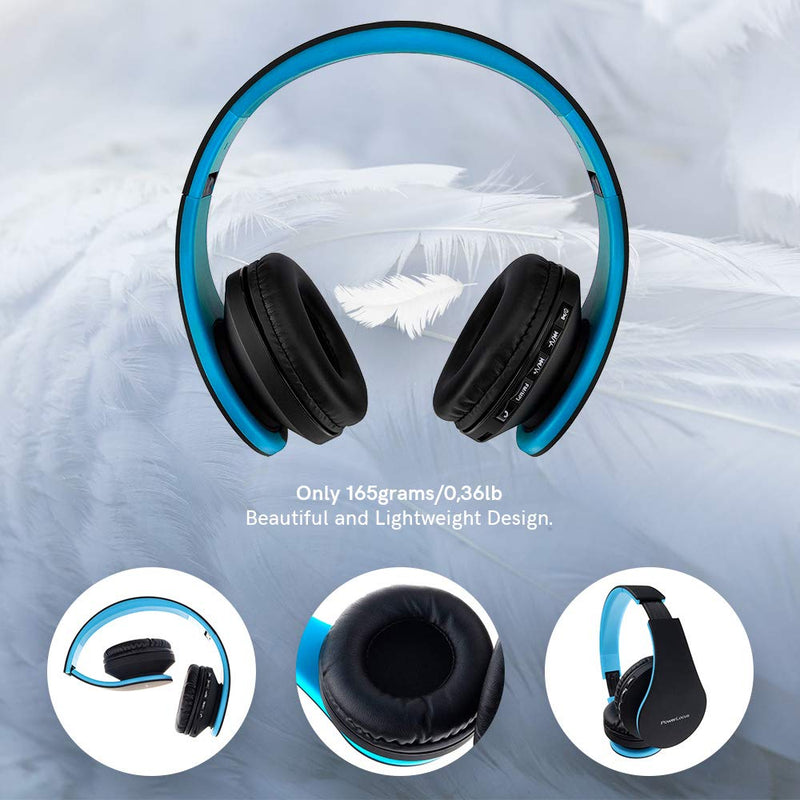 PowerLocus Rose Gold Bluetooth Headphones with Black/Blue Bluetooth Headphones