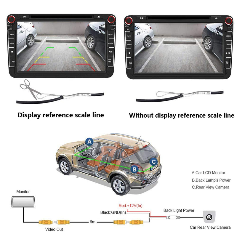 HD Backup Camera for Car, Waterproof Rear-View License Plate Car Rear Reverse Parking Camera, Replacement for CCD Holden Commodore VX UTE VY SS VZ VR VS VE V6 VZ SV6 car Reverse Camera
