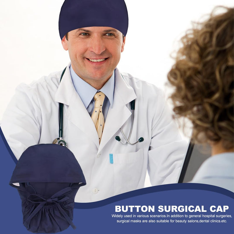 UEIOAVL Surgical Caps Women's Surgical Hood Fabric Surgical Caps Women's Long Hair Surgical Caps Fabric Nurse Accessories for Doctors Dentists Pharmacists Veterinarians Medical Staff (Blue)