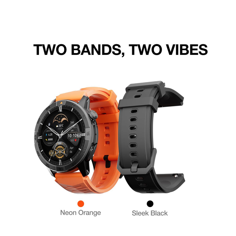 AGM Legion Pro Rugged Smart Watch, 1.43in AMOLED Display(60Hz, 600Nits), Shockproof & Drop-proof, 50M Waterproof, 100+ Sports Modes, Advanced Health Tracking, Bluetooth Calling, Compass & Built-in GPS